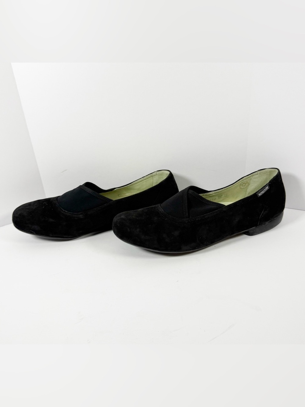 Mephisto Gazelle Air-Relax Loafer Black Leather Suede Slip On Flat Shoe Women 10